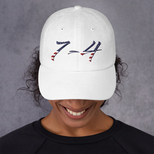 Red White & Blue 7-4 Dad hat