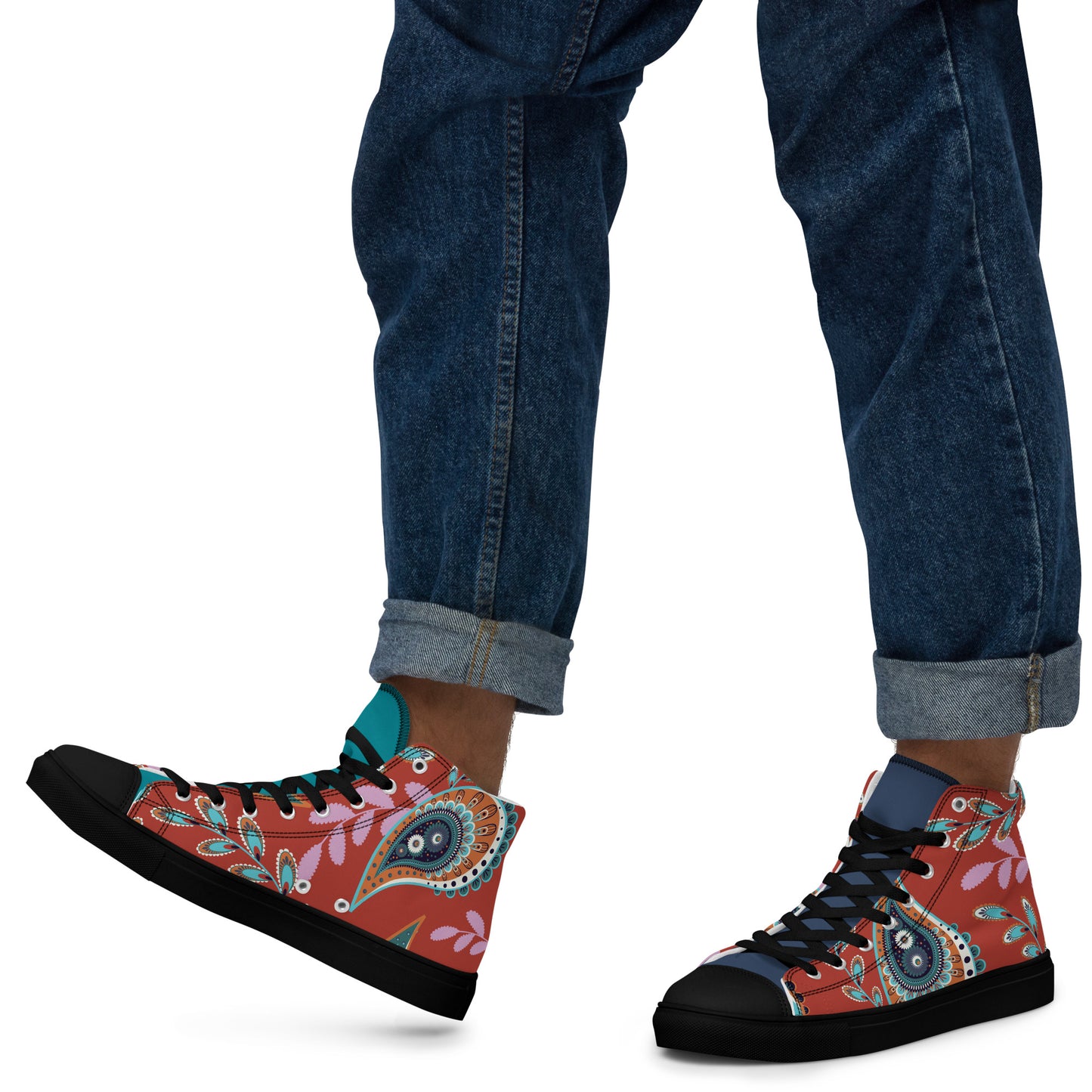 Men’s high top Paisley shoes