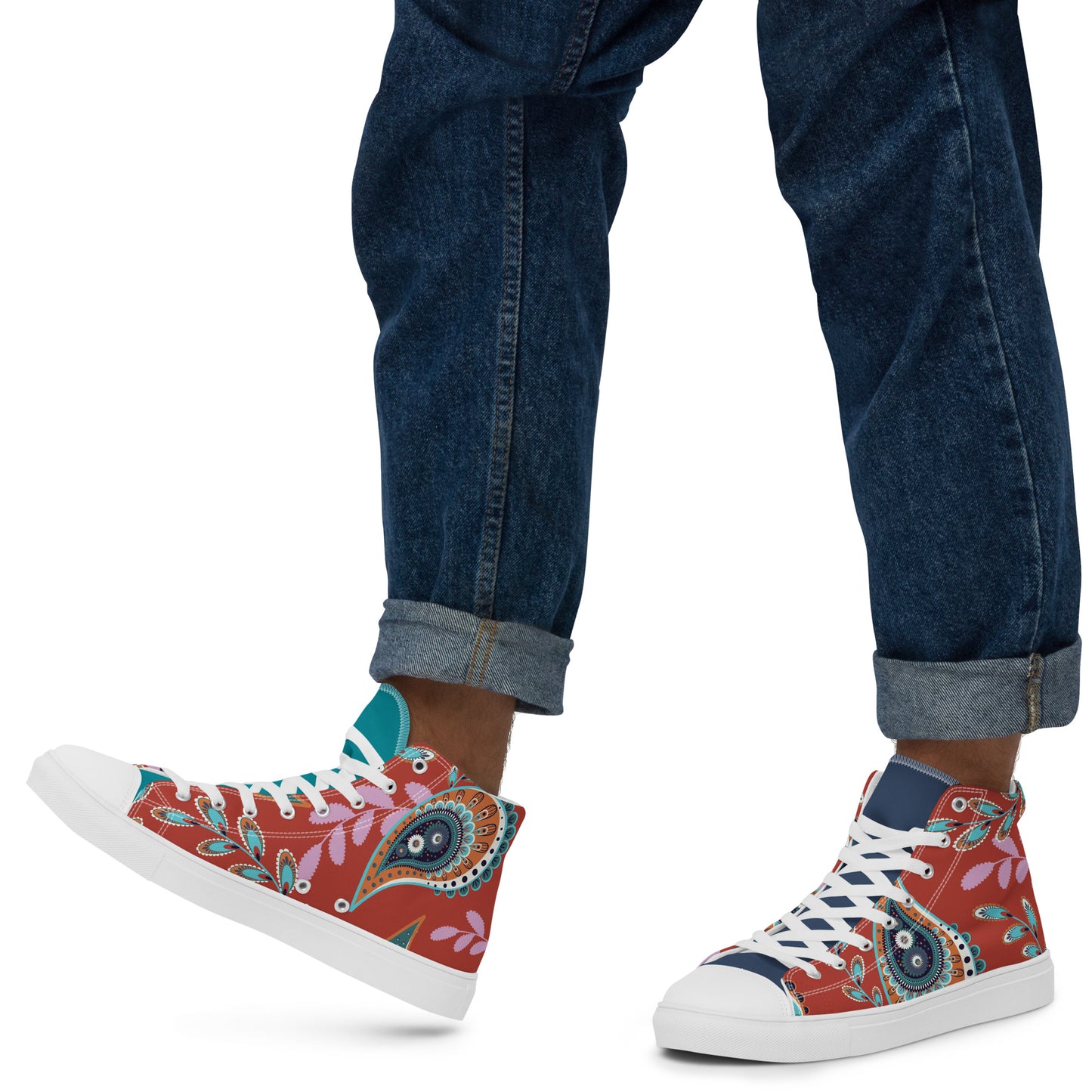 Men’s high top Paisley shoes