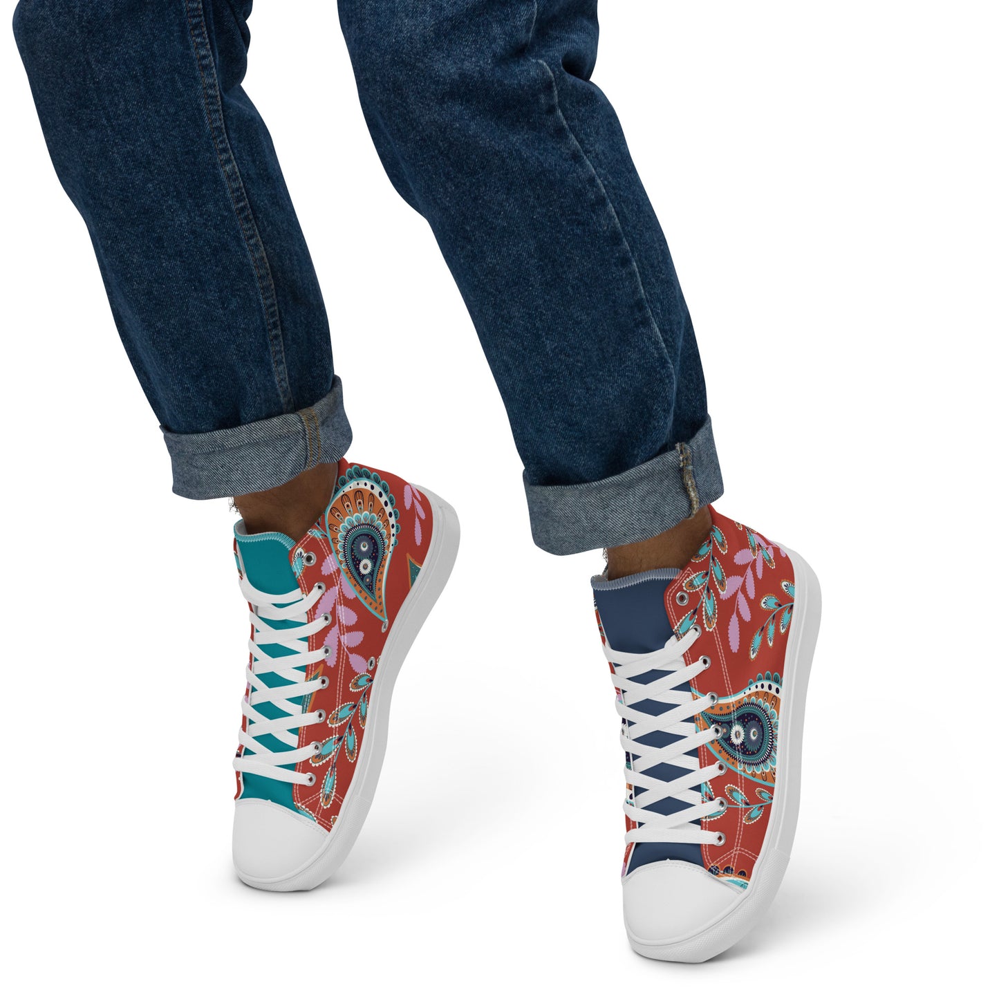 Men’s high top Paisley shoes