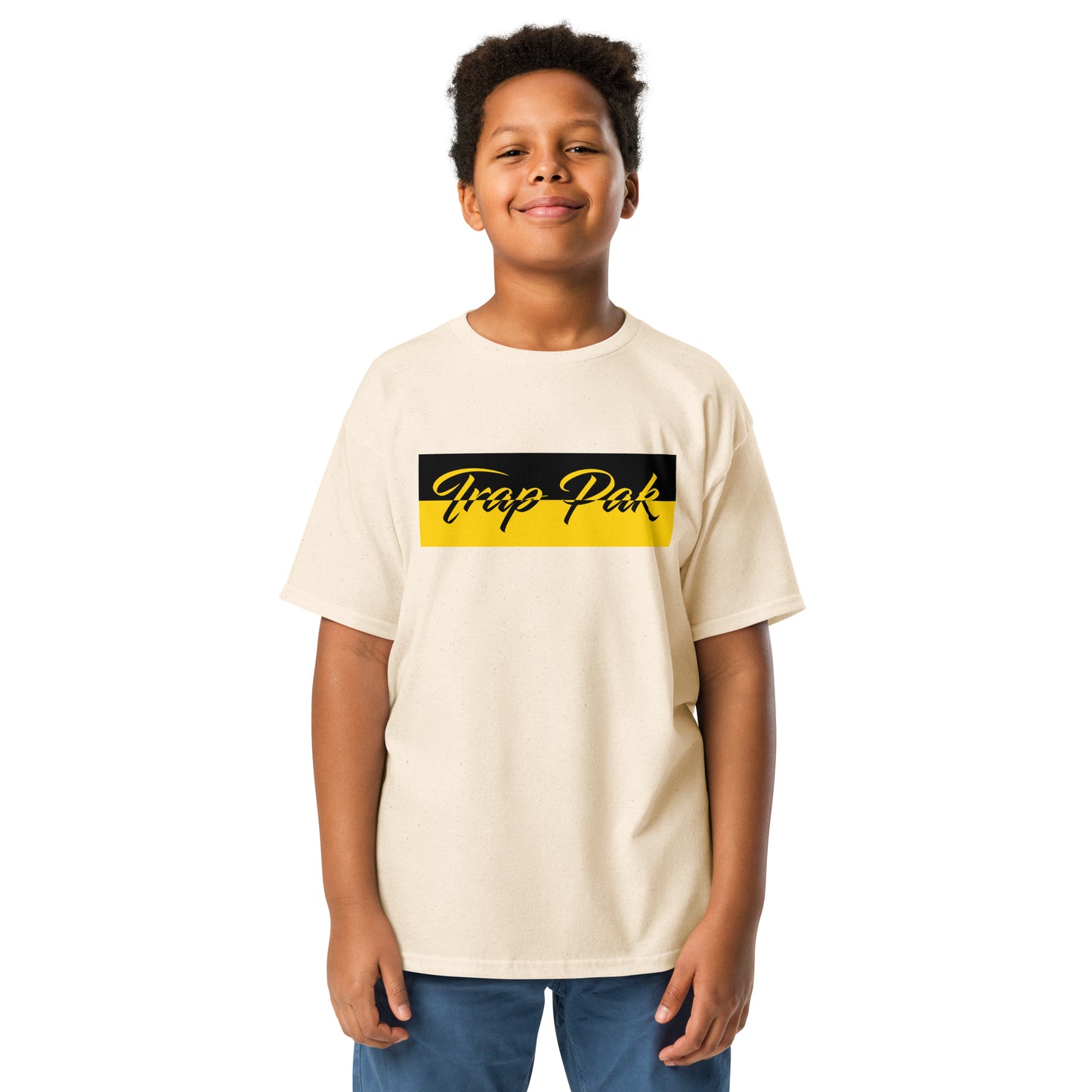 Split Signature tee yellow/black (Y)