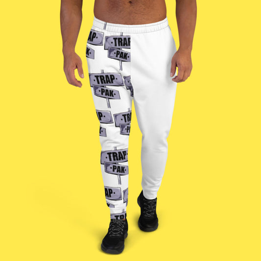 "Cross Sign" Joggers (White)