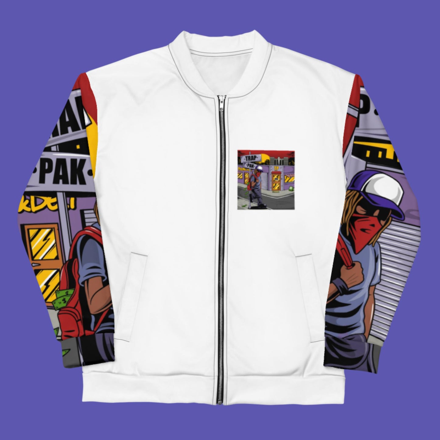 Unisex "Classic" Bomber 2 Jacket (White)