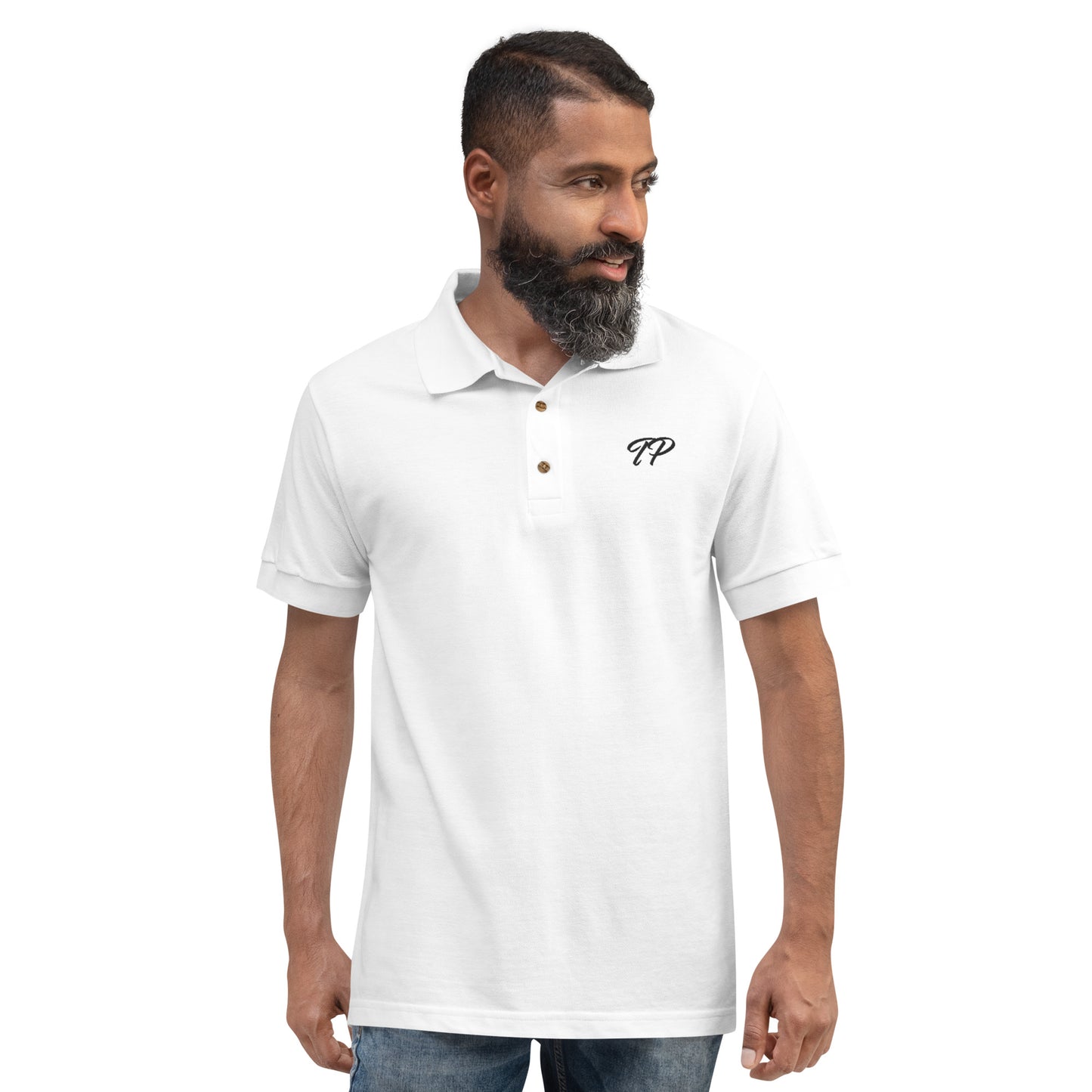 "TP" Embroidered Polo Shirt